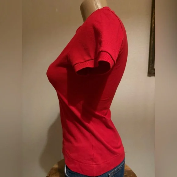 Lacoste Women's Slim Bright Red Polo with Logo - Picture 2 of 5